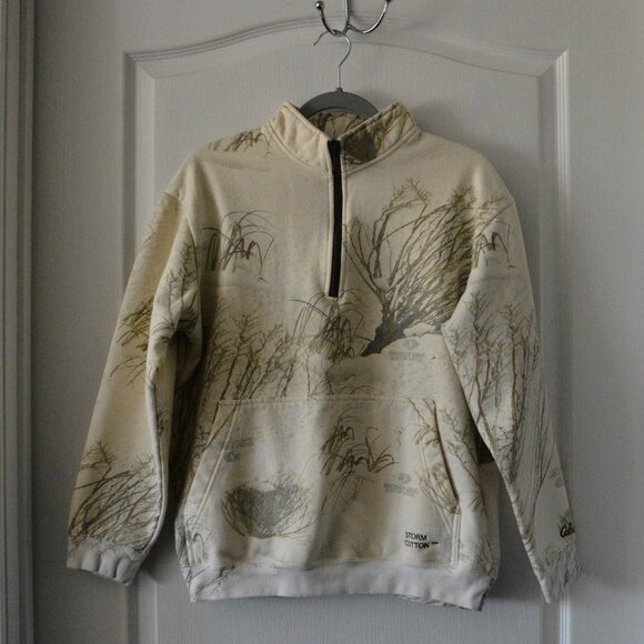 Cabela's Men's Camouflage Half Zip Pullover Sweatshirt size Medium Reg. - Picture 1 of 6